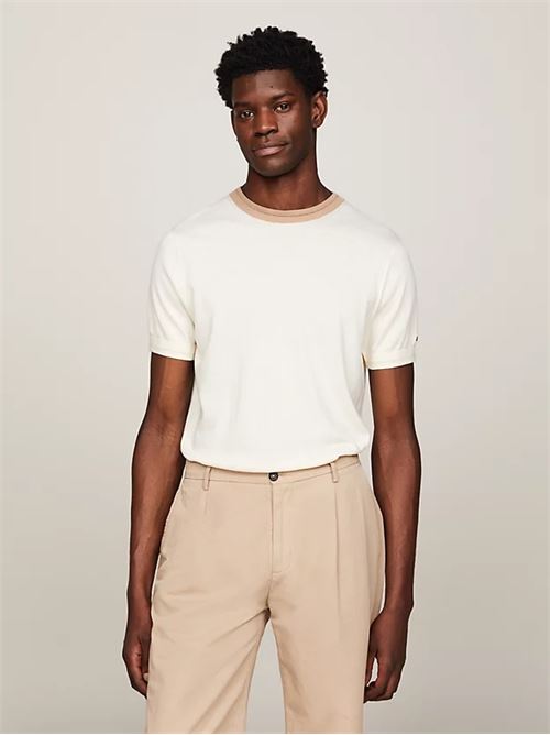dc ctn lyocell block ss cneck TOMMY HILFIGER | MW0MW34684AEF